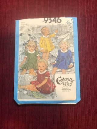 Simplicity Vintage Cinderella Toddler Patterns Size 1 Set 9353 9346 5