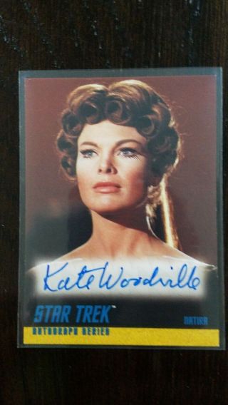 Kate Woodville As Natira Star Trek Tos 40th Anniversary Autograph Card Auto A133
