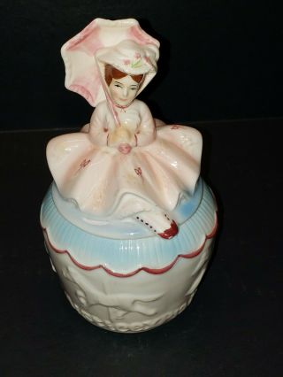 Rare Disney Mary Poppins Trinket Jar / Covered Sugar By Enesco 1964
