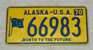 1970 Alaska Passenger License Plate -