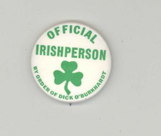 Asarco Irish Pin Button Pinback Badge Dick O 
