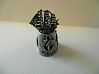 Collectable Boston Pewter Thimble Unsigned Nicholas Gish Designed