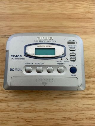 Aiwa Rx408 Stereo Radio Cassette Player Am/fm