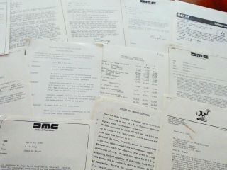 Delorean Motor Company File Copies Of Interesting (some Significant) Docs