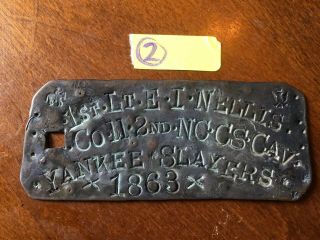 1863 Nc Slave Market Tag/identification (a2)