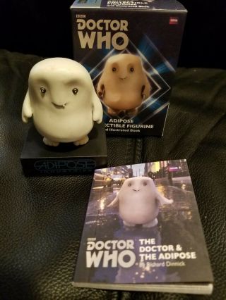Doctor Who Adipose Collectible Figure And Illustrared Book/