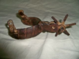 Vintage Heavy Hand Forged Mexican Single Spur Antique