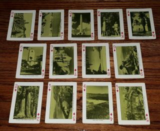 Vintage Southern Pacific Lines Railroad train Souvenir Playing Cards 4
