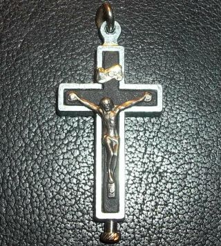 ITALY ROME ANTIQUE CROSS CRUCIFIX DESIGN WITH 