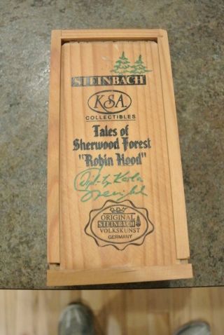 Box Only Autographed Steinbach Tales Of Sherwood Forest Robin Hood Nutcracker 6 "