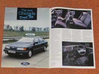 1986 Ford Granada Diesel Taxi (uk) Brochure - - " Scorpio "