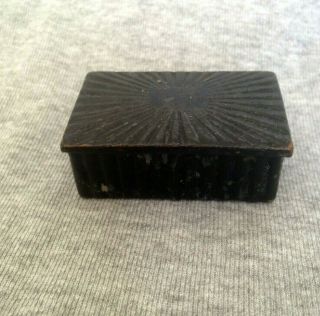 Antique Small Georgian Papier Mache Snuff Box -