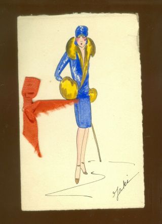 1928 Art Deco Fashion Pochoir Years Card Booklet