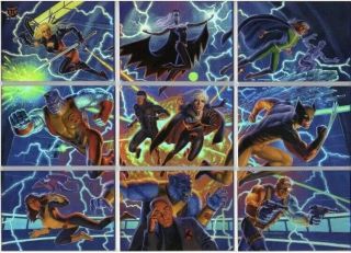 2018 Ud Fleer Ultra X - Men Foil Mural Image Complete Set Of 9 Subset