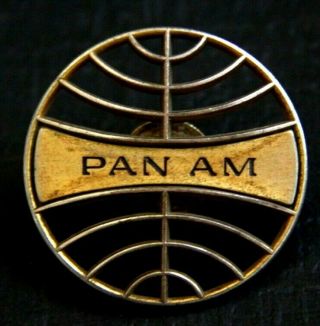 Pan Am (pan American) Airways Flight Attendant Cap Hat Badge Pin