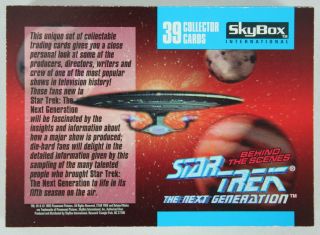 Skybox 1993 Star Trek The Next Generation Behind The Scenes 40 Card Base Set