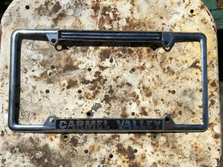 Vintage Carmel Valley California Metal License Plate Frame -