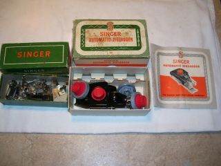Vintage Singer Sewing Machine Attachments And Automatic Zigzagger