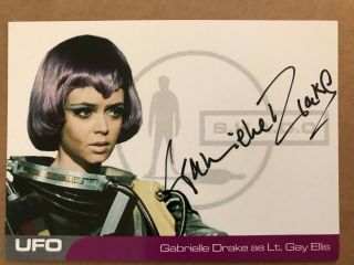 Ufo Series 2: Autograph Card: Gabrielle Drake As Lt.  Gay Ellis Unreleased Black