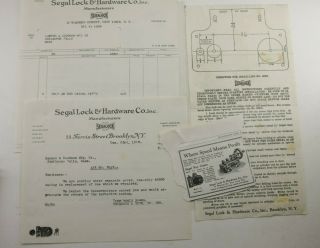 1929 Lamson Goodnow Segal Lock & Hardware Co Brooklyn Ny Letter Ephemera P1008b