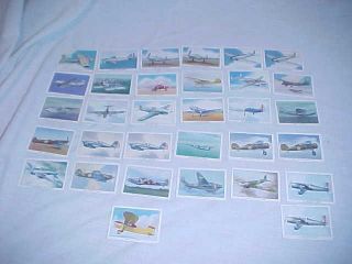 32 Vintage Wings Airplane Cigarette Cards Series A B & 1 C - 5 Duplicates