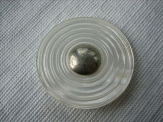 Vintage Large 1 - 1/2 " Carved Mop Mother Of Pearl Shell Bullseye Button - Pd33