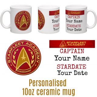Star Trek Personalised Ceramic Mug - Great Star Fleet Birthday Gift Christmas