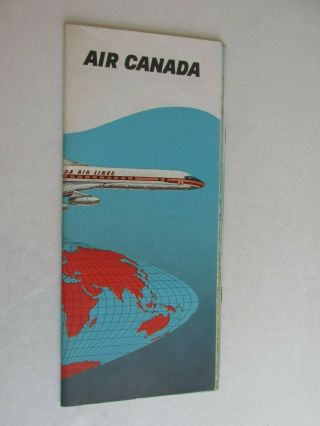 Sbg43 Travel Brochure Air Canada Lines Vintage Aviation Airplane Maps