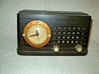Vintage Telechron Musalarm Clock Radio Or Restore