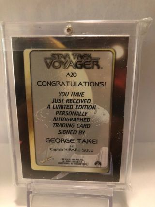 Star Trek Voyager Profiles Autograph A20 George Takei as Sulu 2