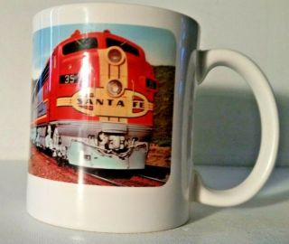 Iconic Santa Fe Railroad Locomotive Coffee Mug - 3 3/4 " Tall X 3 1/4