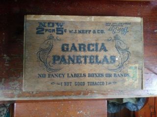W.  J.  Neff & Co.  Garcia Pantelas Cigar Box
