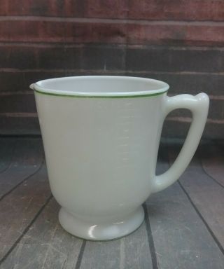 Vintage White Glass 4 Cup Measuring Cup With Handle