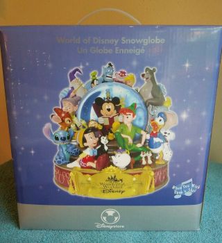 Disney " The Wonderful World Of Disney " Musical Snow Globe - Nib