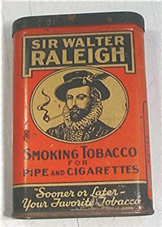 Vintage Sir Walter Raleigh Smoking Tobacco For Pipe & Cigarette Tin Empty