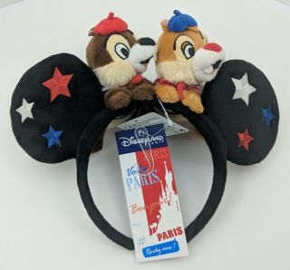 Chip And Dale Disney Mouse Ears From Disneyland Paris With Bonus