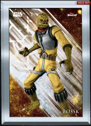 Topps Star Wars Card Trader Topps Finest Silver Bossk,  2cc