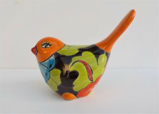 Mexican Pottery Bird Sculpture Animal Figure 6 "