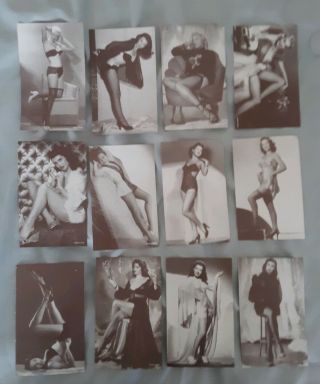 1940s - 50s Exhibit Supply Co.  Placards X12 Pinups