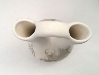 Vintage NAVAJO POTTERY - M.  Redhorse Porcelain Wedding Vase - 6 