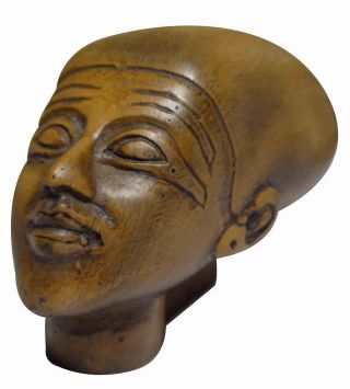 Egyptian Mask Of Ancient Pharaoh King Akhenaton Pharaoh Statue 2.  8 " Sculpture