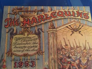 Mardi Gras The Harlequins Invitation 1953