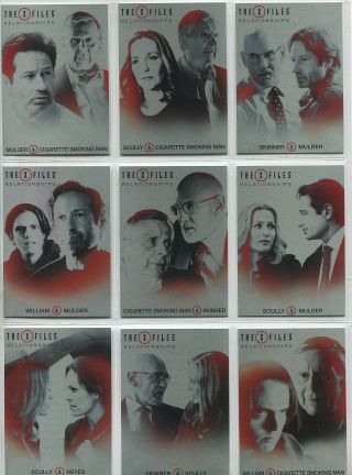 The X Files Seasons 10 & 11 Complete 12 Card Chase Set The X - Files Relationships