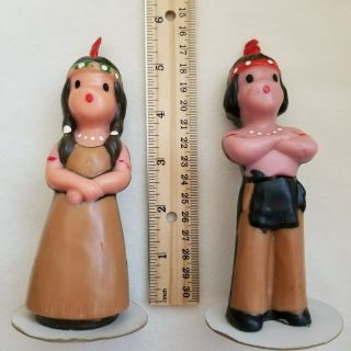 Vintage Collectible Gurley 5.  5 " Candle Indian Couple