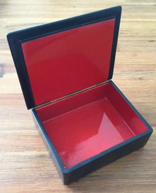 Vintage SIGNED Russian Lacquer Box Hand Painted 7
