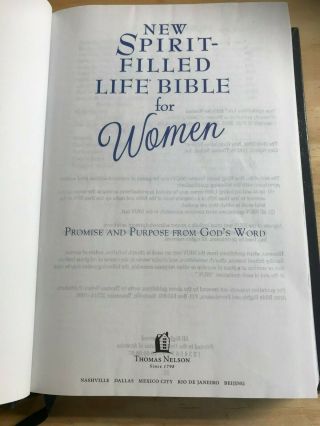 Spirit Filled Bible For Women Nkjv " Promise And Purpose From God 