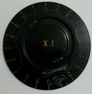 X.  1 Fluted Radio Knob With 2.  5 " Dial 0 To 9 Twice Over 360 Degrees