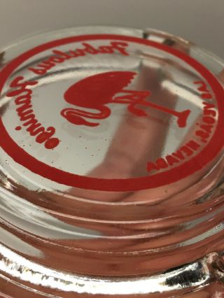 Vintage 1950s FABULOUS FLAMINGO LAS VEGAS Glass Ashtray Souvenir red Logo Round 3