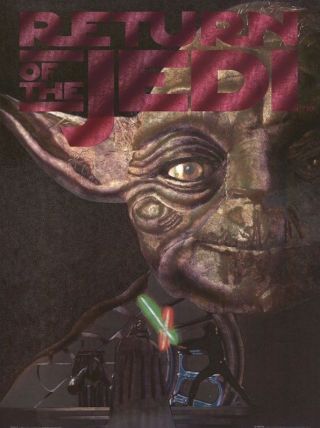 Return Of The Jedi Movie Poster Dufex Yoda 23x31 Star Wars Episode Vi 6 Foil