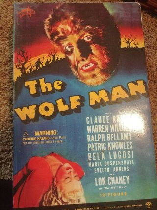 The Wolfman Universal Monsters Sideshow 12 " Boxed Action Figure 2001